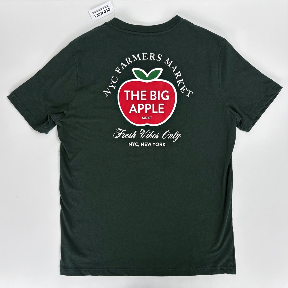 New York The Big Apple Graphic T-Shirt S Retro Vintage Style Travel Souvenir Tee